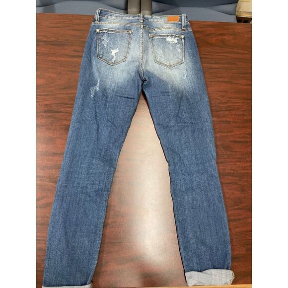 Judy Blue Skinny Fit Jeans with Leopard Print Patches Size 5/27 - Picture 3 of 9